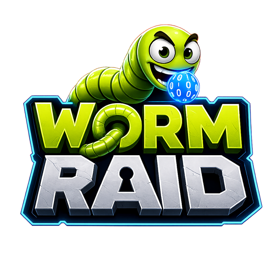 Worm Raid — worm battle royale game logo